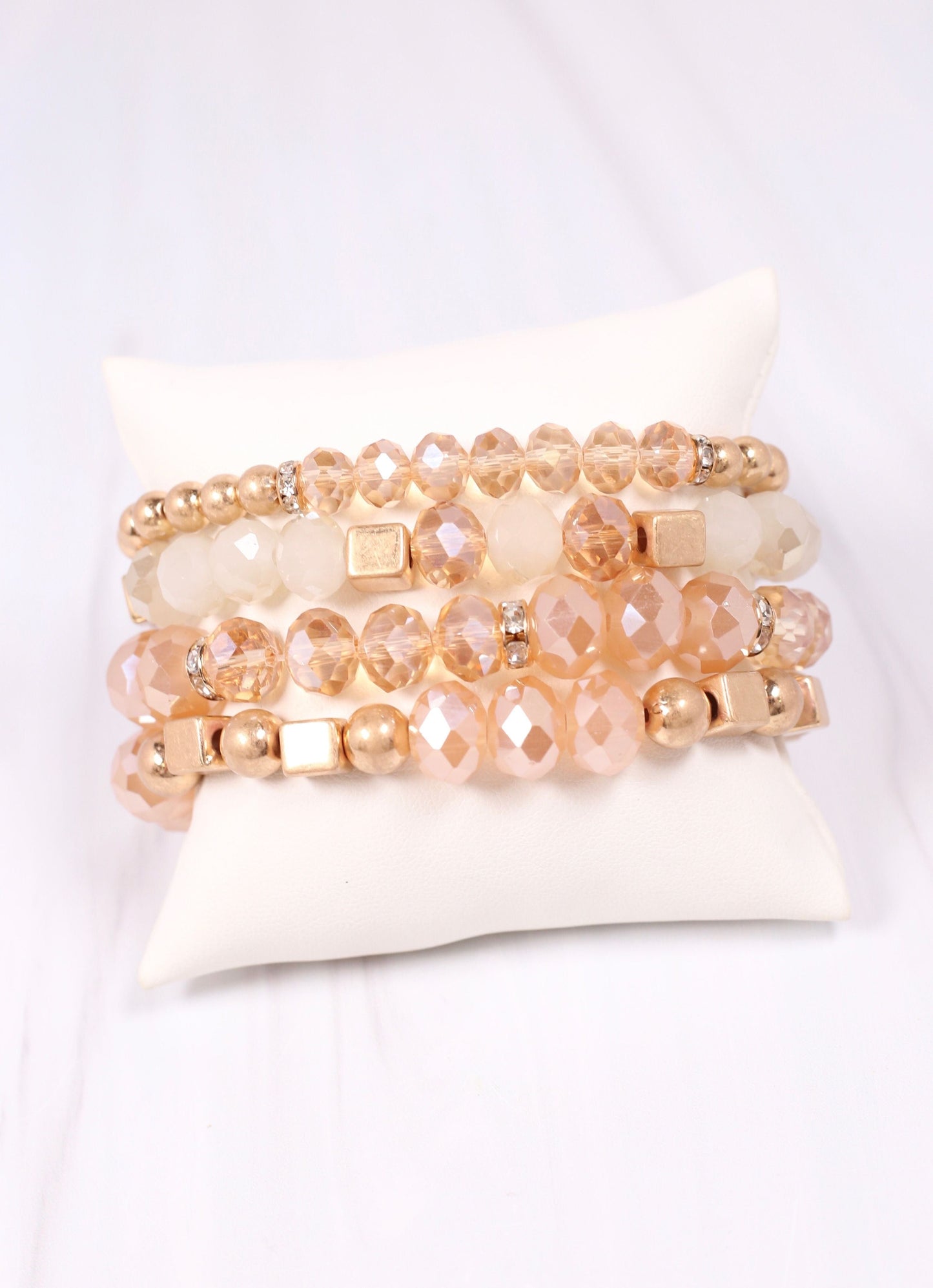 Banner Beaded Bracelet Set NATURAL - Caroline Hill