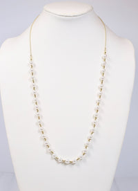 Bayne Adjustable Pearl Necklace GOLD - Caroline Hill