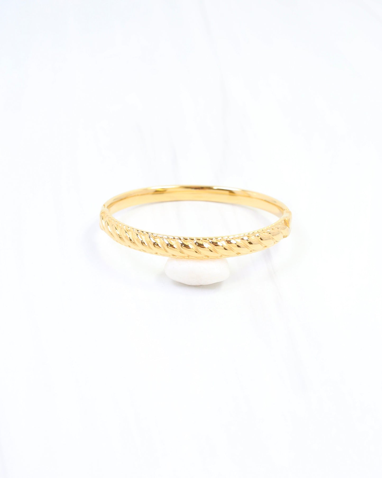 Natalie Twist Rope Bangle Bracelet WR Gold