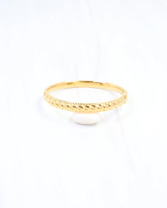 Natalie Twist Rope Bangle Bracelet WR Gold
