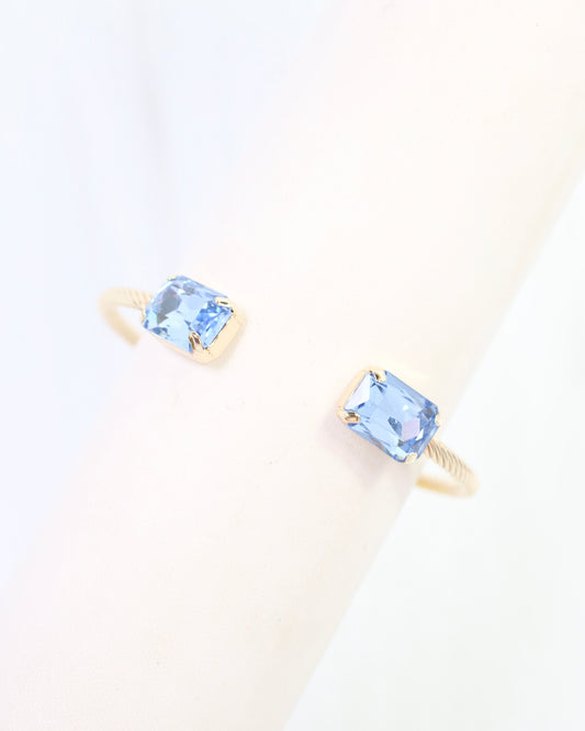 Chaveax Crystal Bangle Bracelet WR Blue