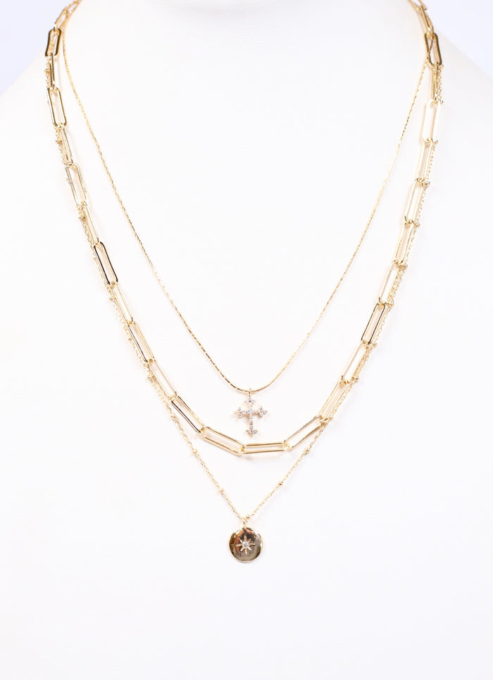 Beasley Layered Necklace GOLD - Caroline Hill