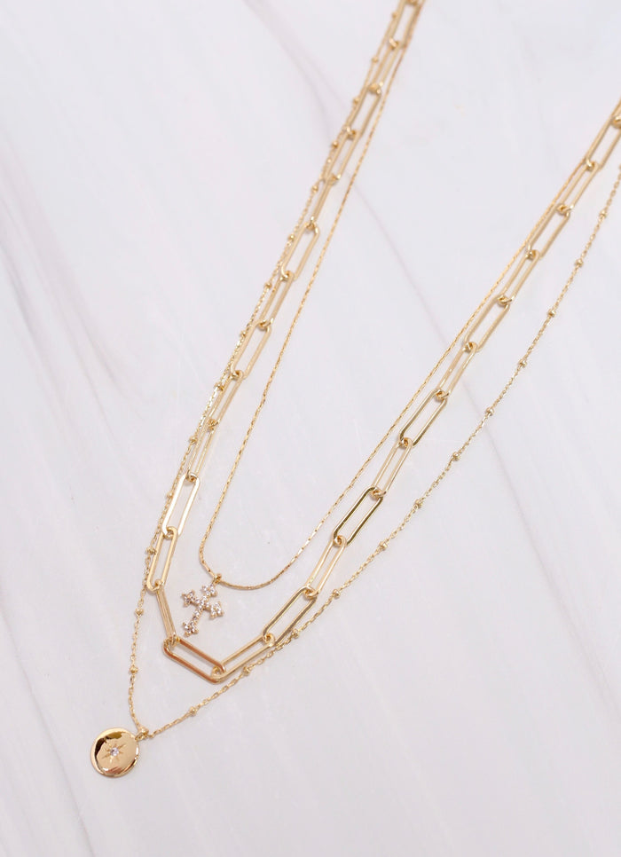 Beasley Layered Necklace GOLD - Caroline Hill