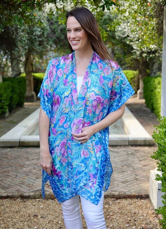 Bellingham Printed Kimono BLUE MULTI - Caroline Hill