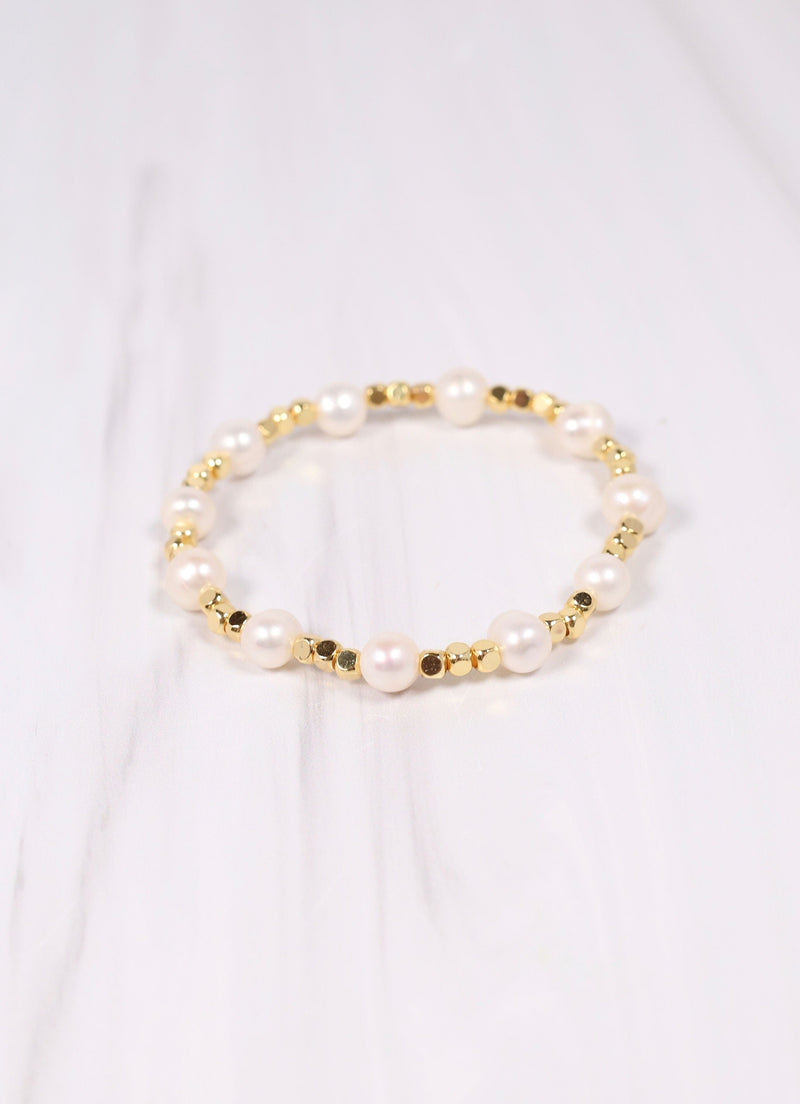 Benalto Pearl Bracelet GOLD - Caroline Hill