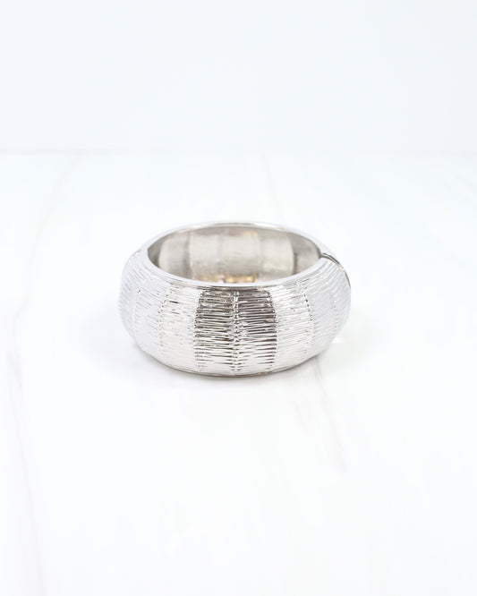 Coney Island Woven Hinged Bracelet Silver