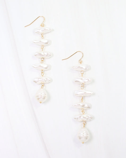 Durant Pearl Dangle Earring Cream
