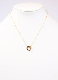 Britannia Circle Charm Necklace GOLD - Caroline Hill