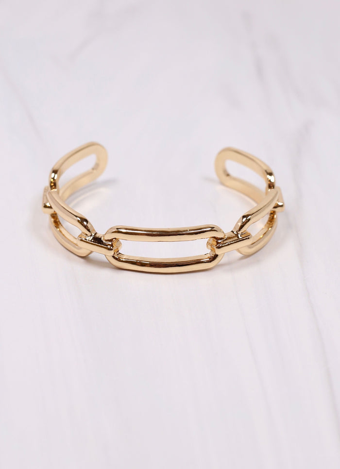 Brome Link Cuff Bracelet GOLD - Caroline Hill