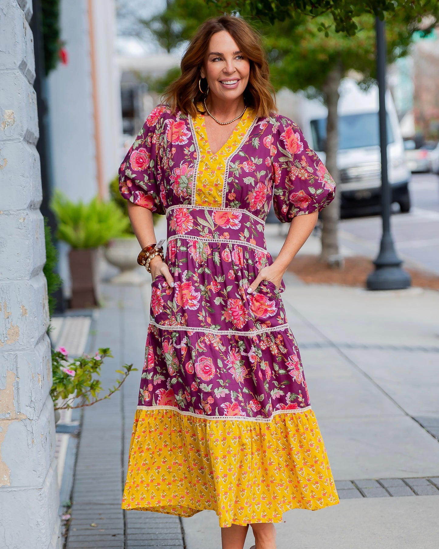 Julesburg Puff Sleeve Floral Dress