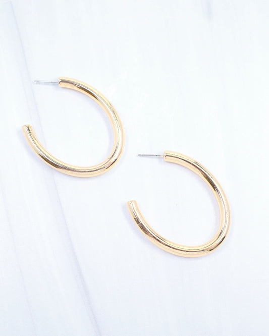 Messina Oval Hoop Earring Gold