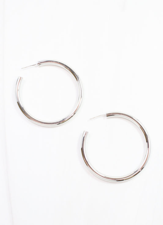 Nielsen Hoop Earring Shiny Silver