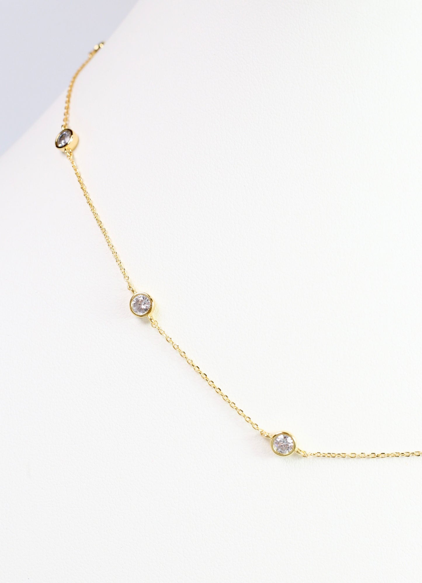 Waterloo CZ Necklace Gold