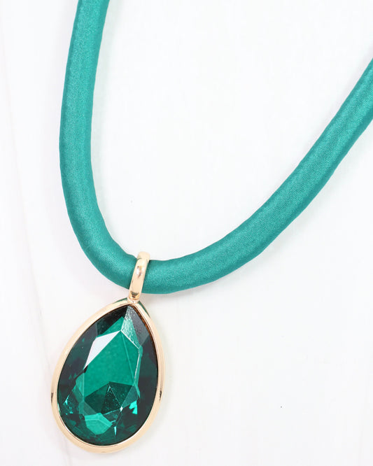 Roberts Cord Necklace Emerald