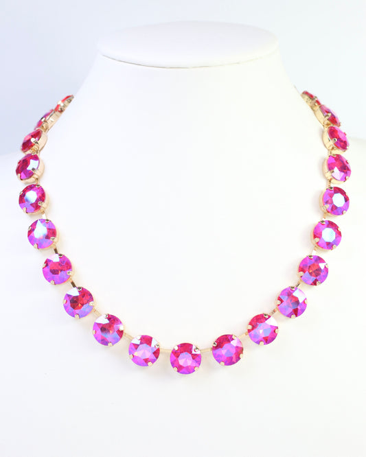 Fairchild Rhinestone Necklace Pink AB