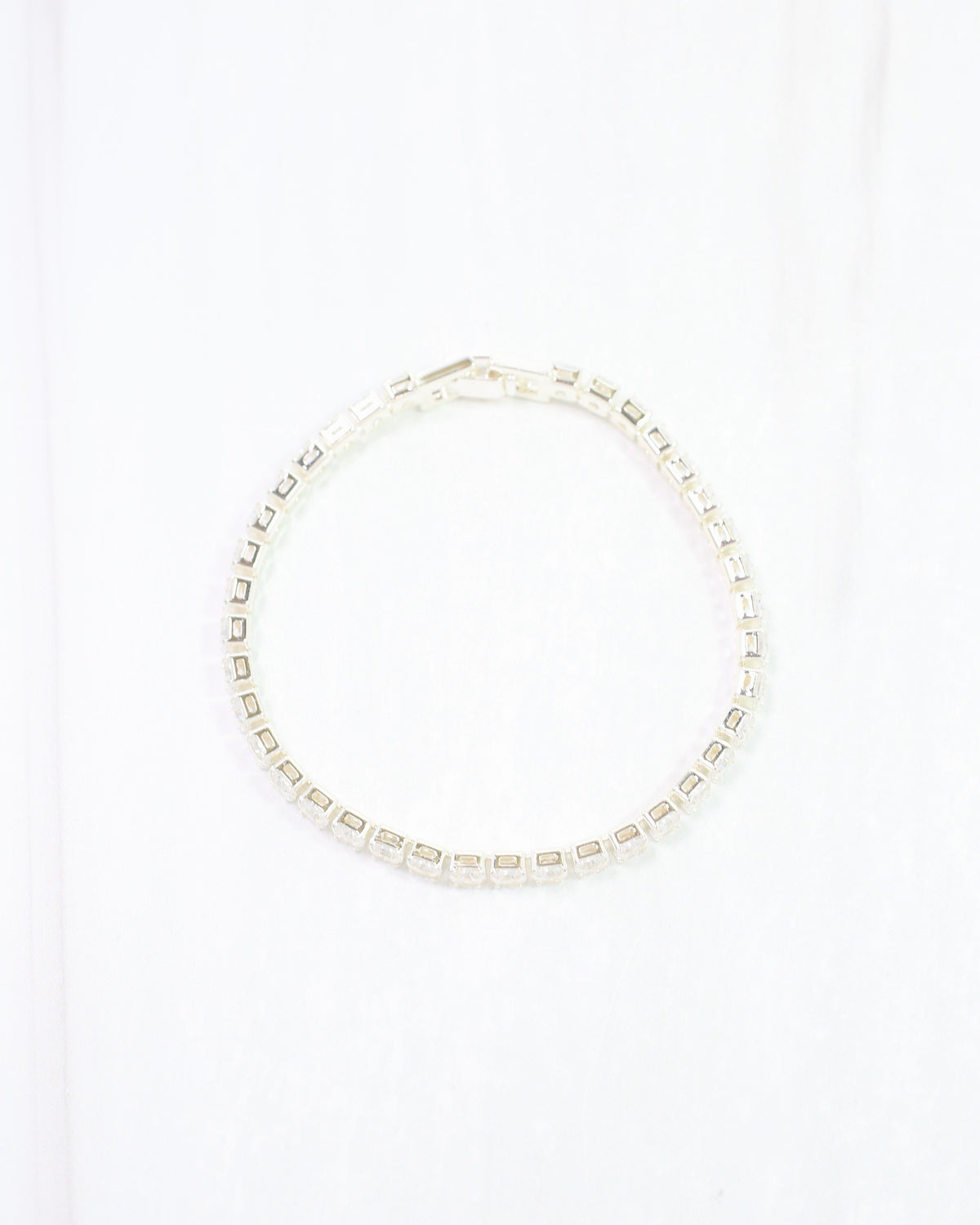 Luna Large CZ Tennis Bracelet WR Silver