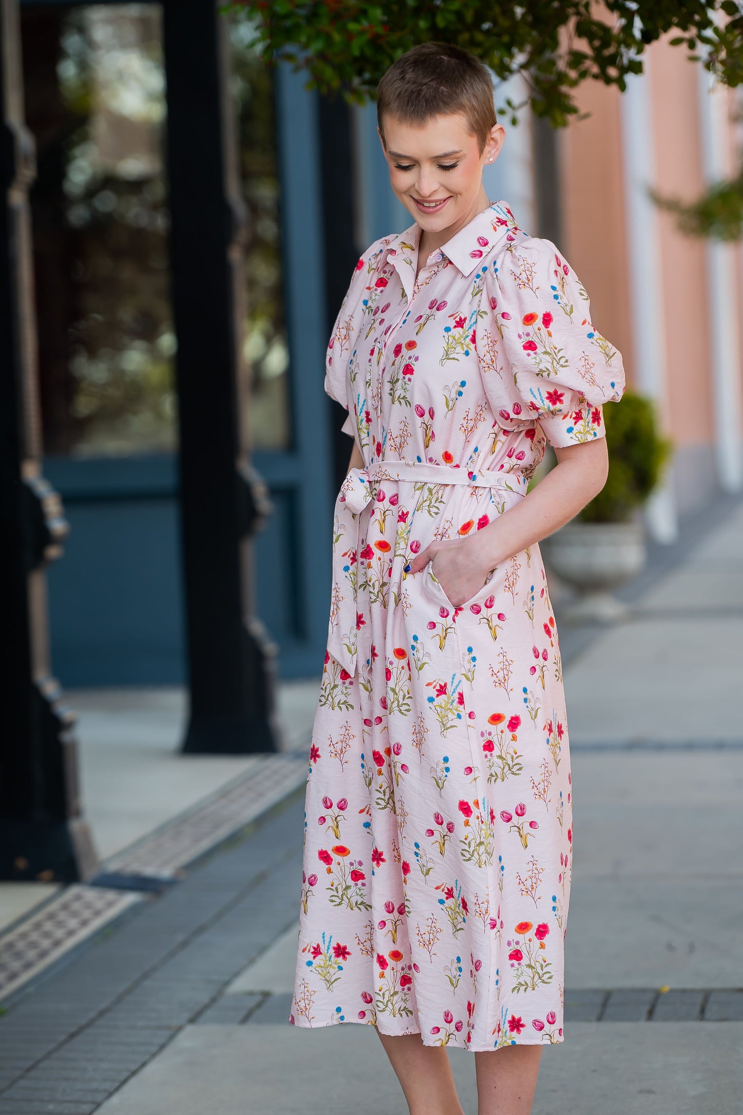 Elodie Floral Button Down Dress