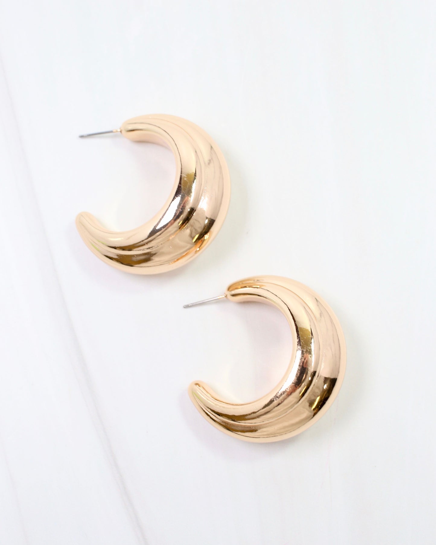 Gastonia Thick Hoop Earring WR Gold