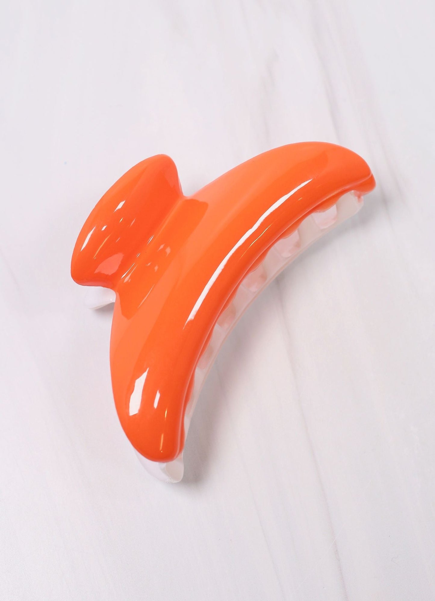 Mason Two Tone Hair Clip ORANGE WHITE