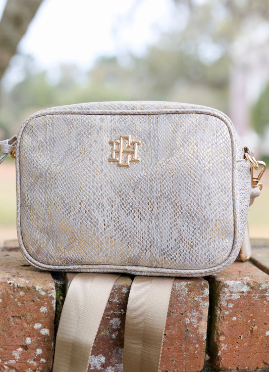 Campbell Camera Crossbody METALLIC CHAMPAGNE - Caroline Hill