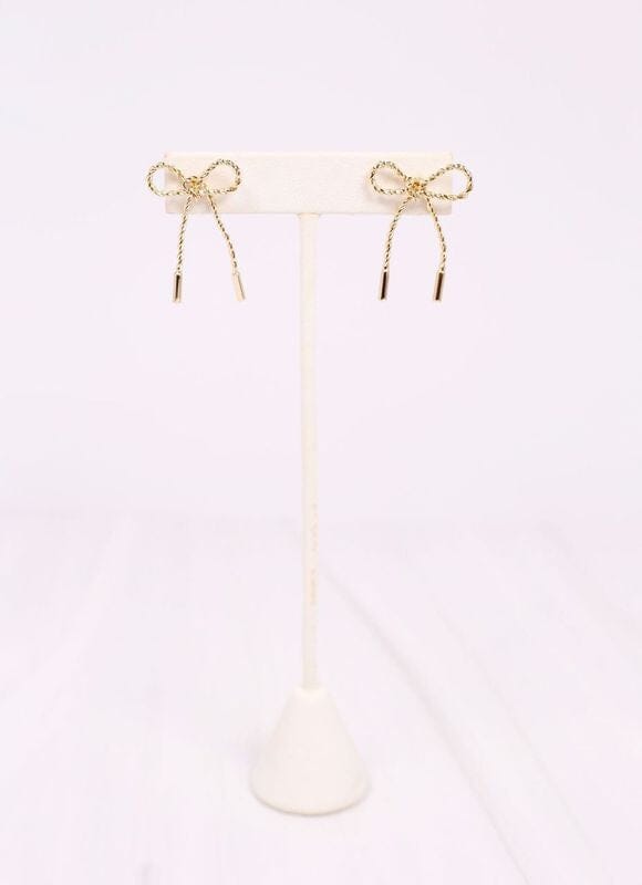 Candee Bow Earring GOLD - Caroline Hill