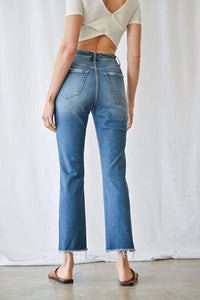 Can't Look Away Super High Straight Leg Jeans - Caroline Hill