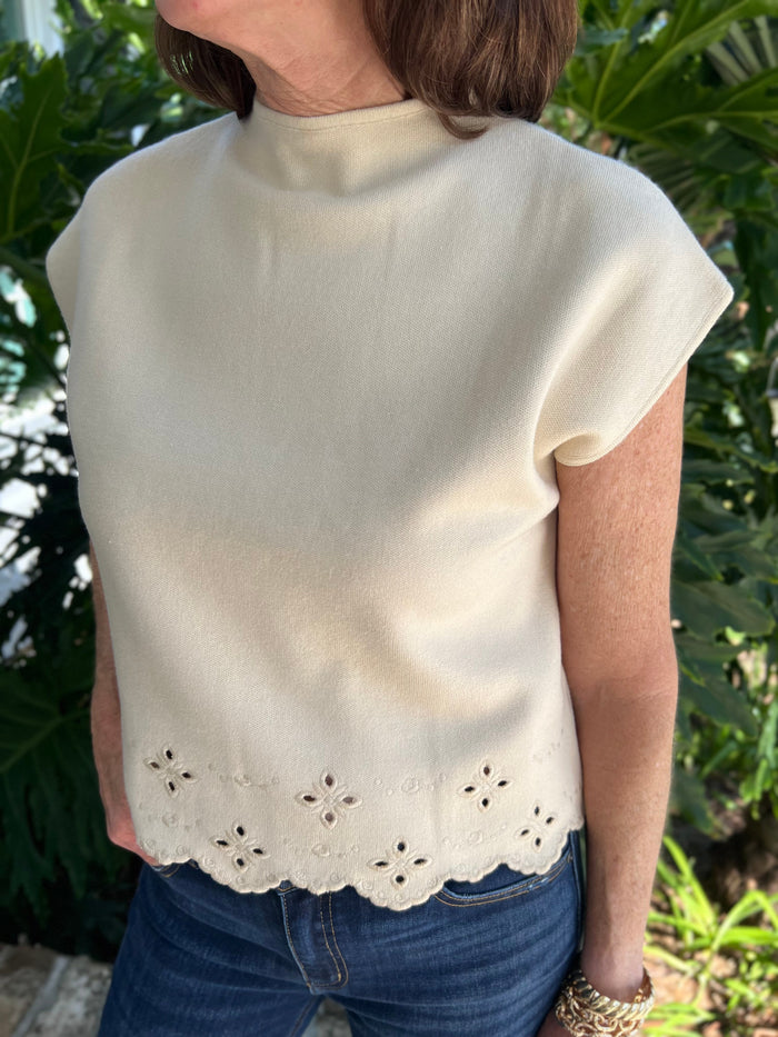 Can't Make This Up Ecru Sweater Top - Caroline Hill