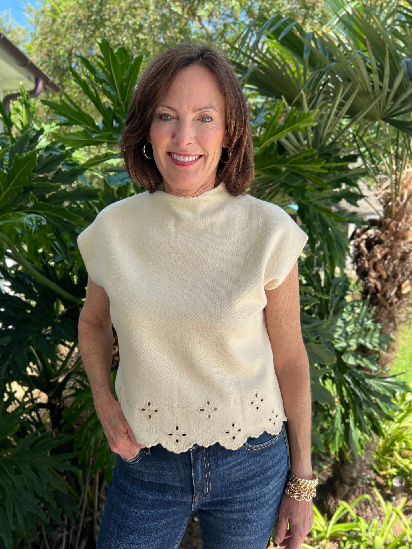 Can't Make This Up Ecru Sweater Top - Caroline Hill