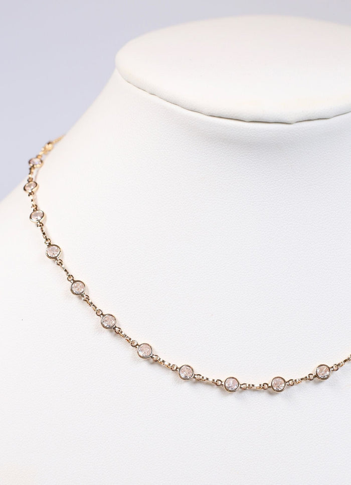 Cantley CZ Necklace GOLD - Caroline Hill
