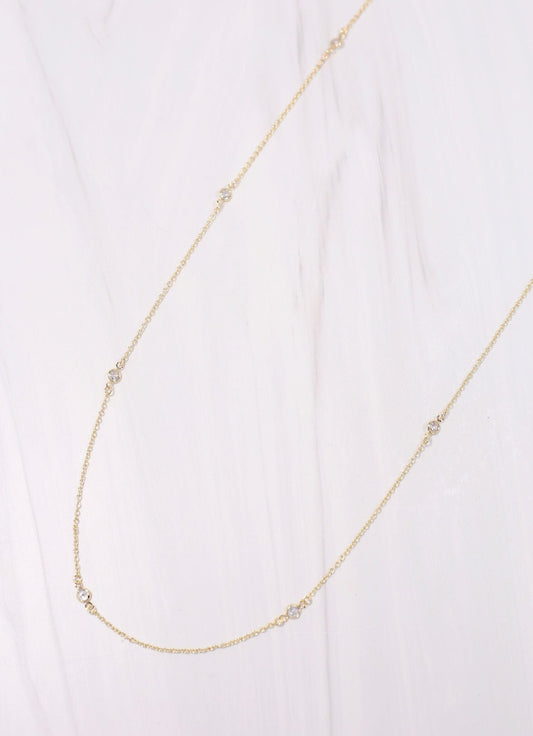 Carleton CZ Necklace GOLD - Caroline Hill