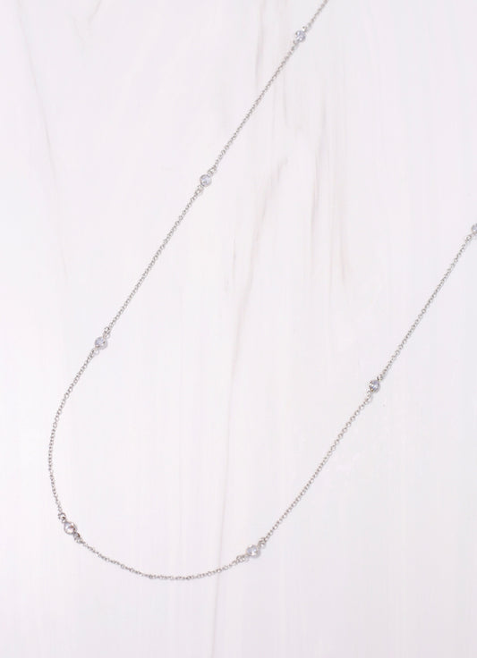 Carleton CZ Necklace Silver - Caroline Hill