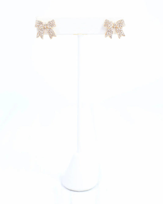 Morrison CZ Bow Earring Gold