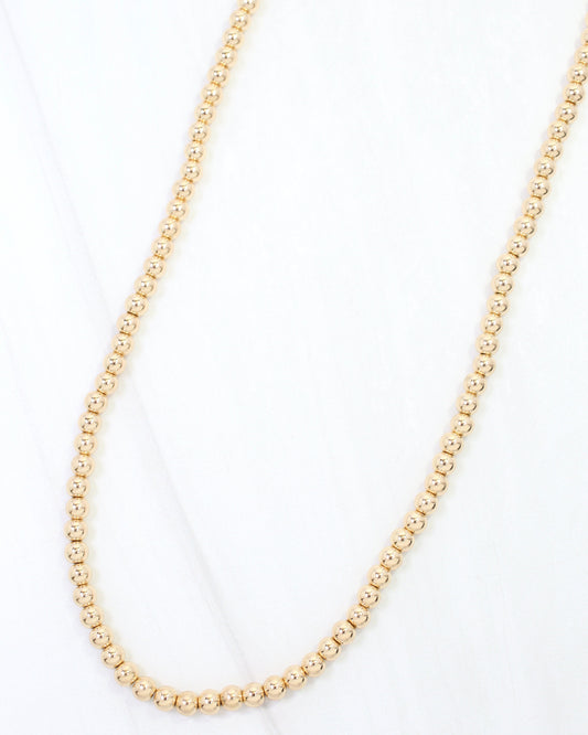 Bimini 5mm Bead Necklace Gold