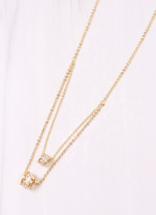 Chastain CZ Accents Necklace GOLD - Caroline Hill