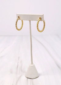 Clyde Twisted Hoop Earring GOLD - Caroline Hill