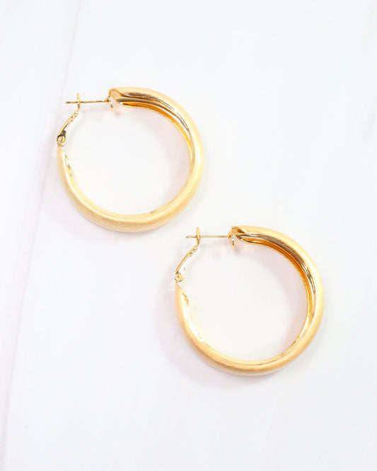 Price Worn Gold Hoop Worn Gold