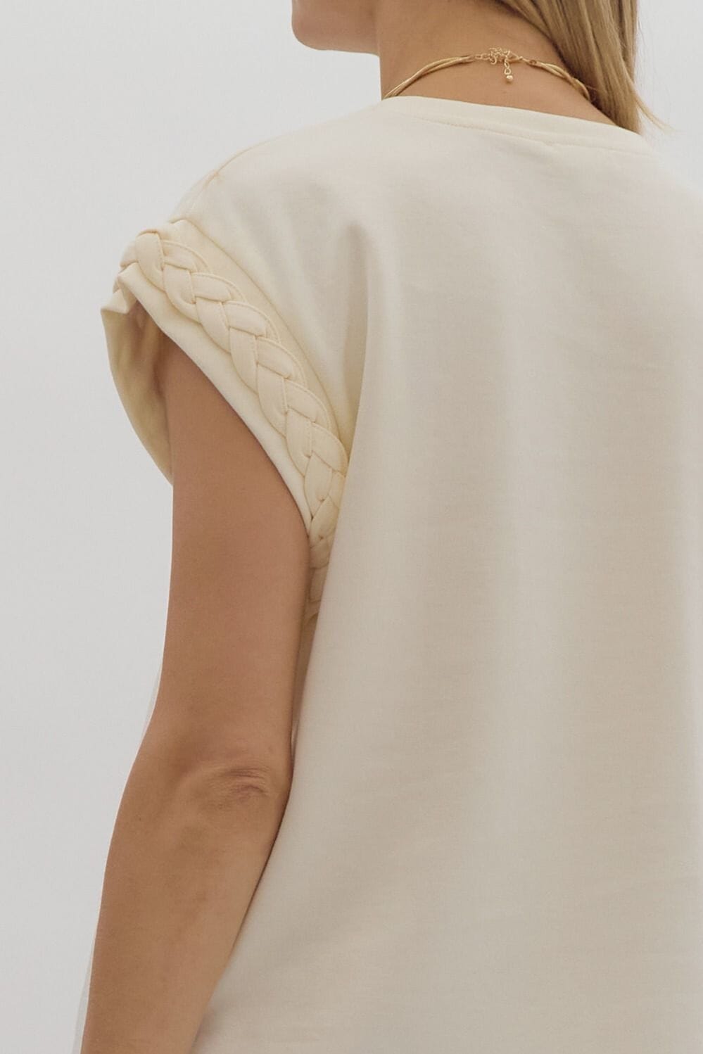 Comfort is Key Braided Cream Top - Caroline Hill