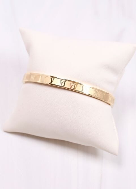 Constanzia Roman Numeral Bracelet GOLD - Caroline Hill