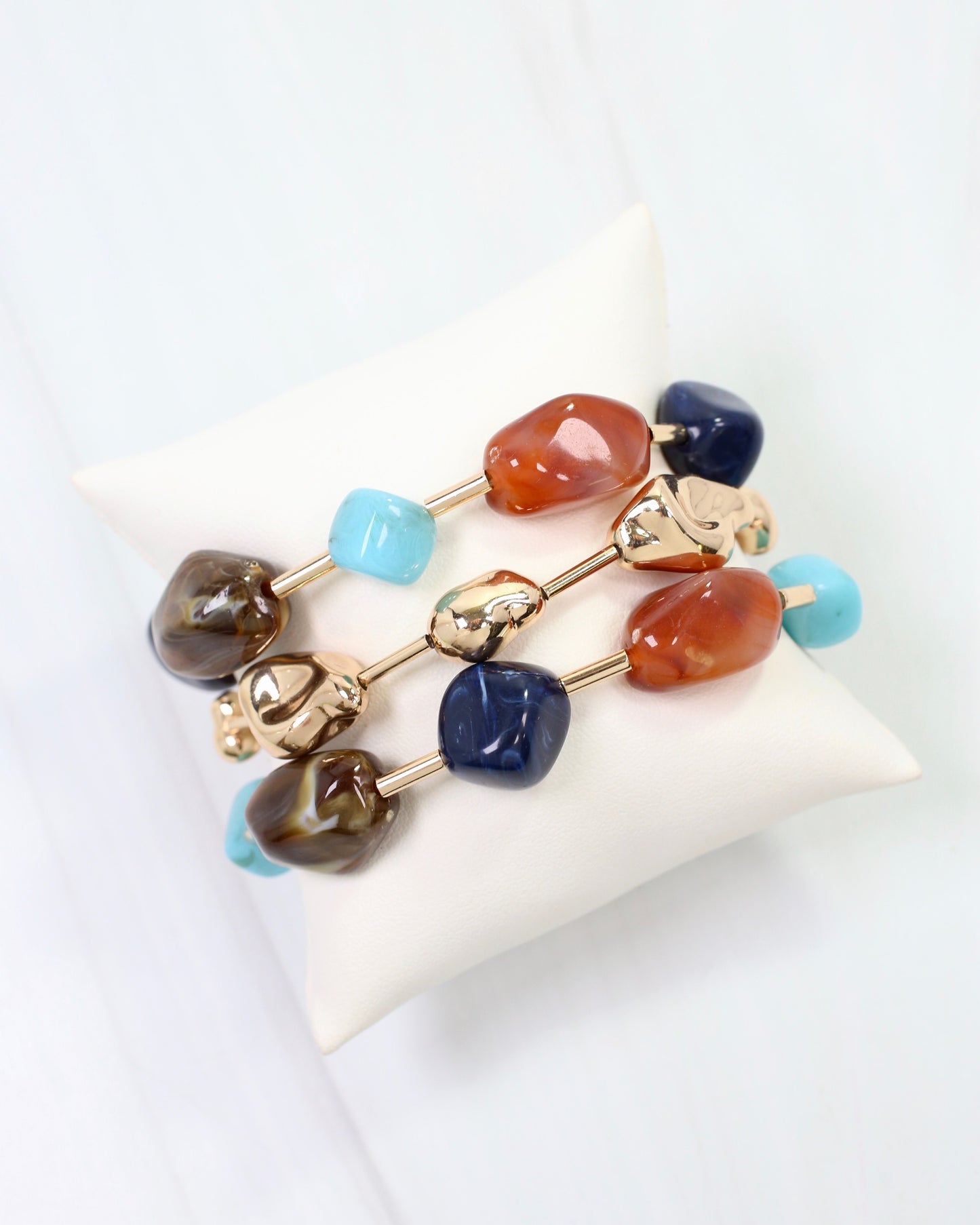 Burbank Beaded Bracelet Set Dark Multi