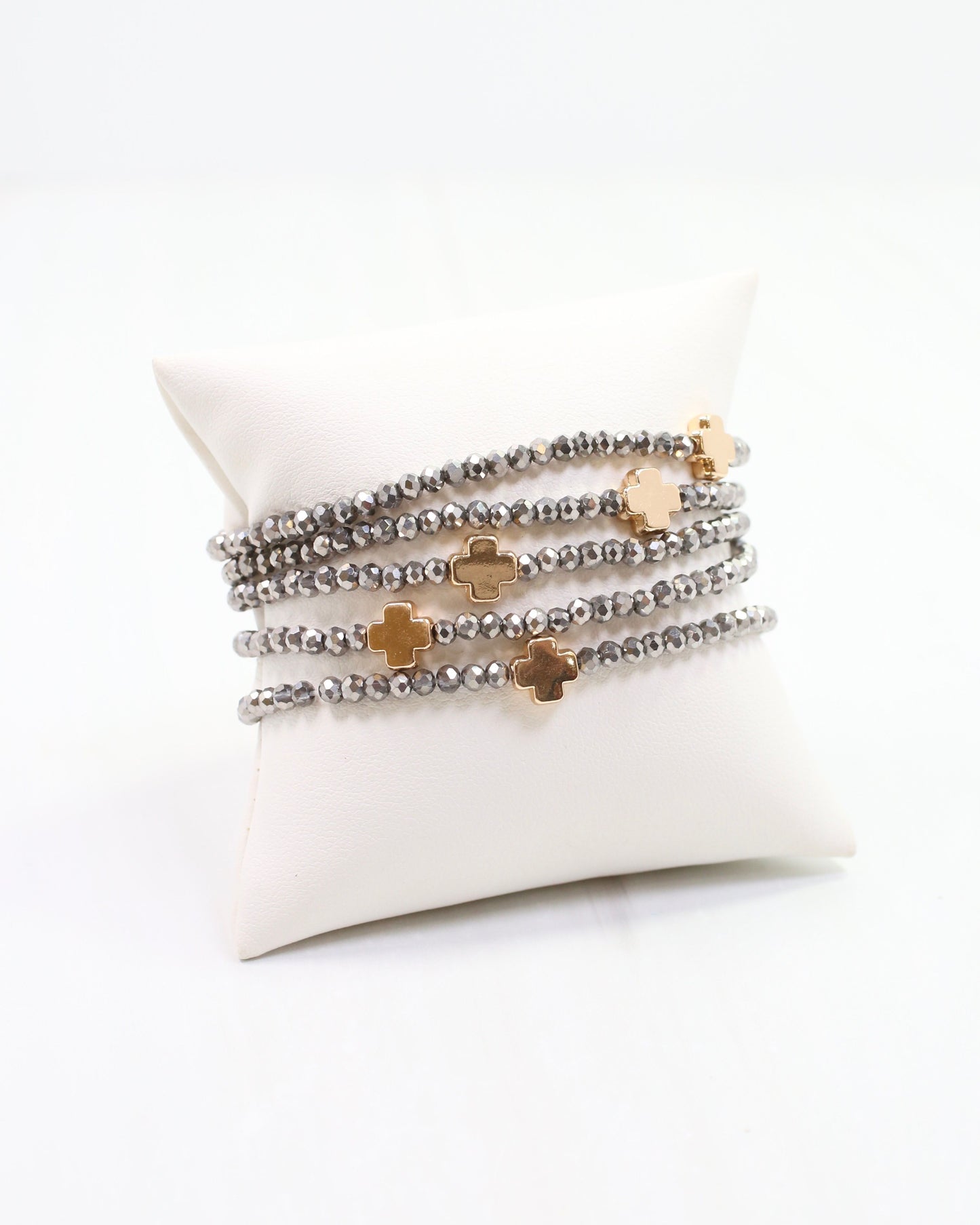 Jarrett Cross Stetch Bracelet Hematite