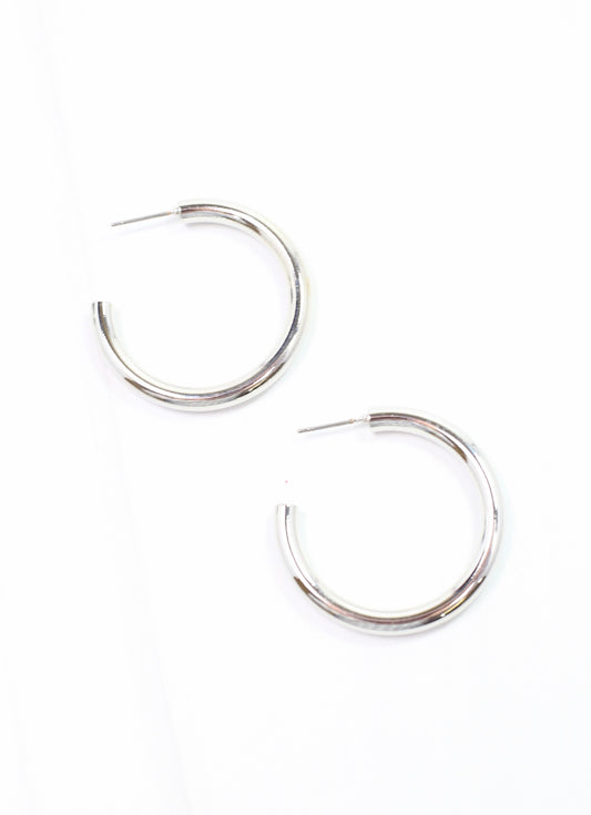 Nataliuh Hoop Earring Shiny Silver