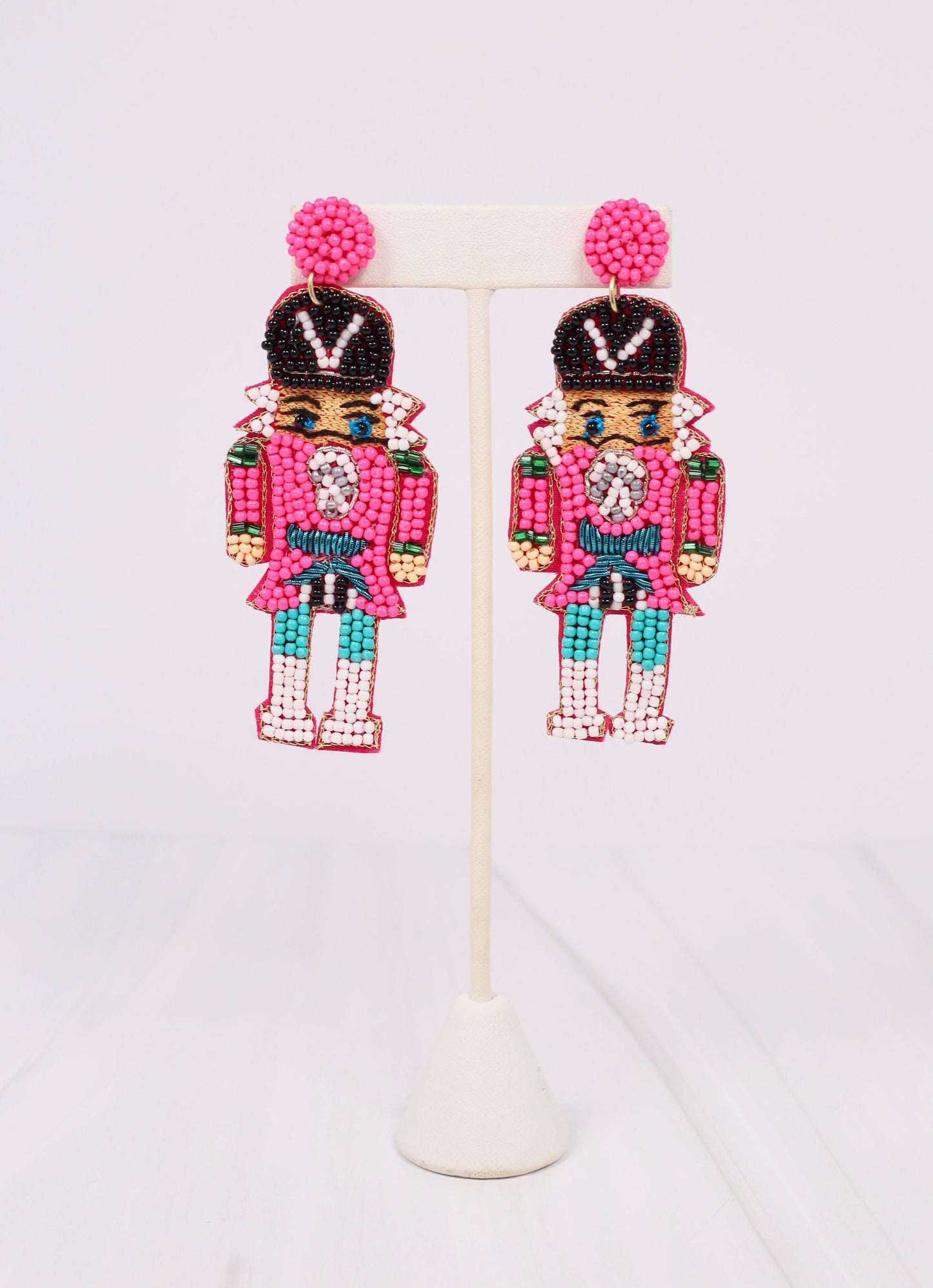 Sargeant Nutcracker Earring HOT PINK