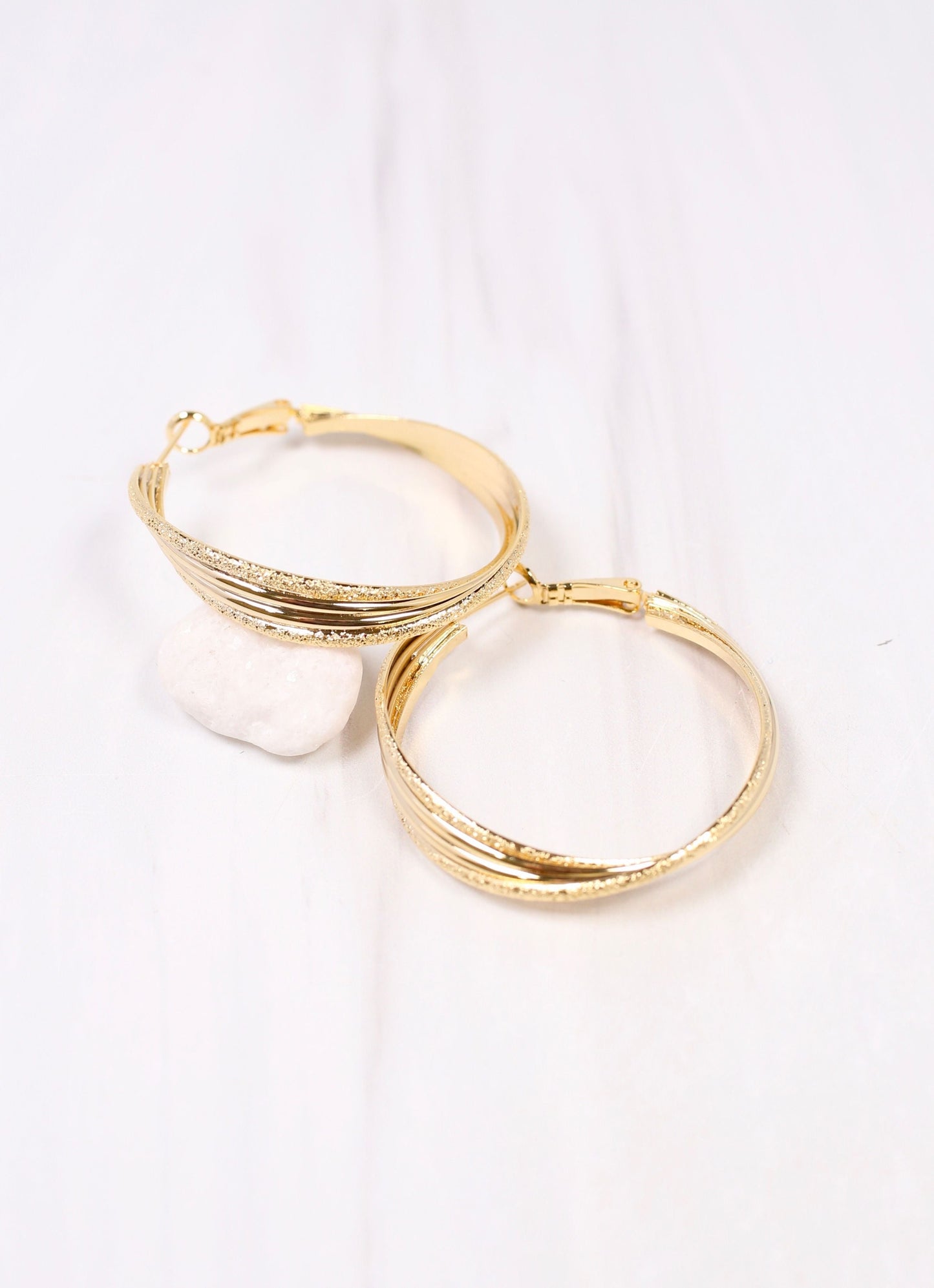 Bewley Twisted Hoop Earring Gold