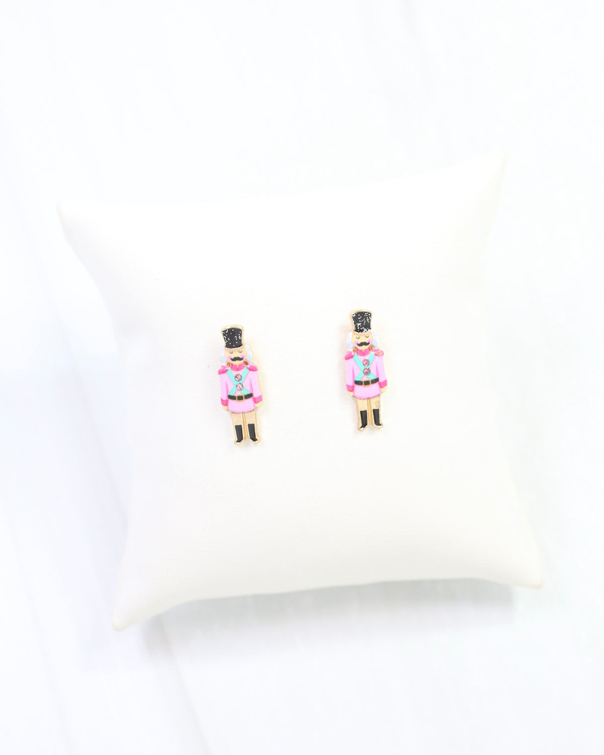 Noel Nutcracker Stud Earring Pink