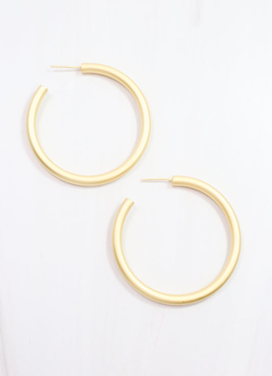Nielsen Hoop Earring Matte Gold