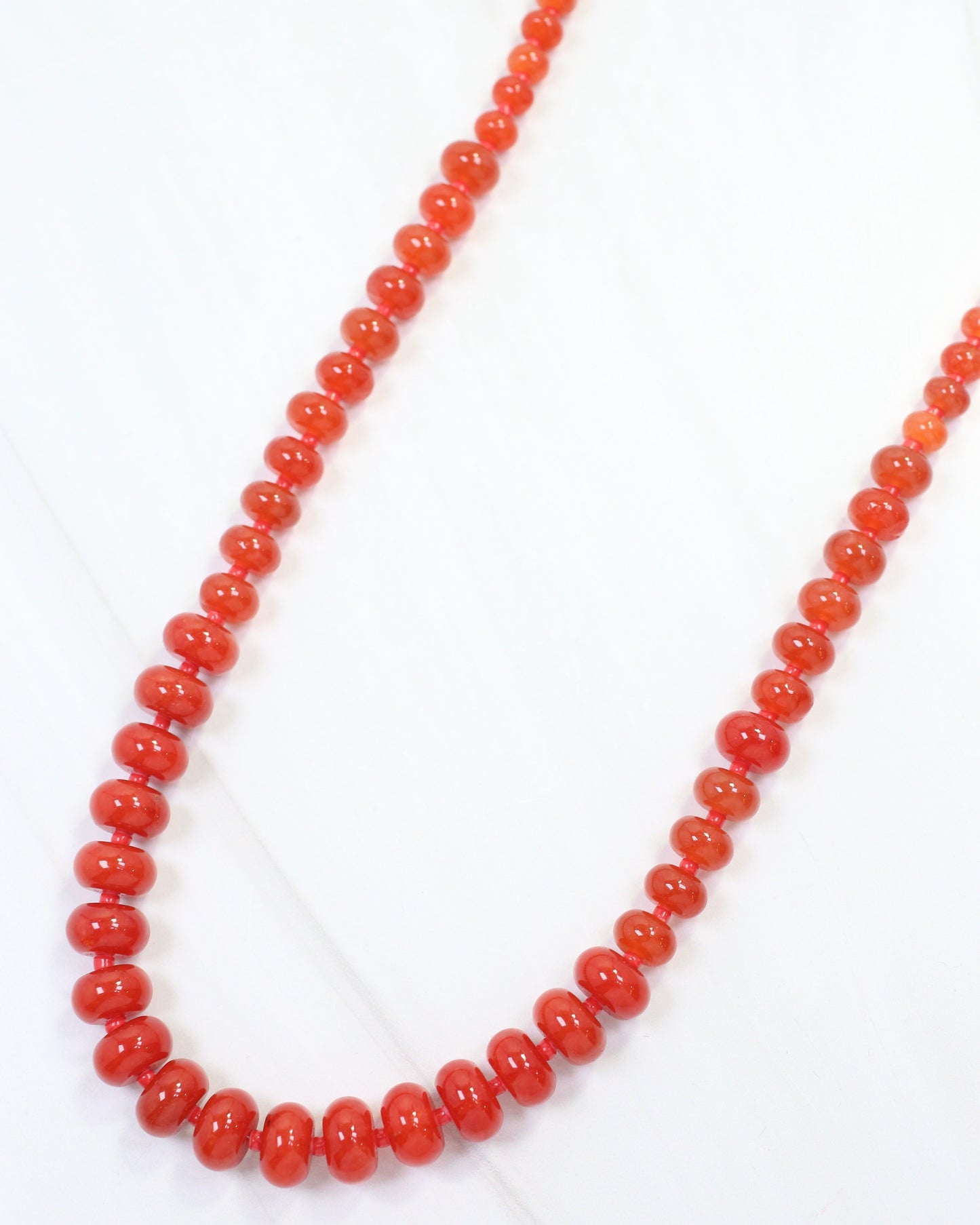 Marcela Stone Beaded Necklace Orange