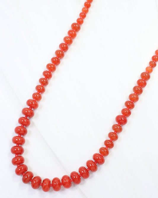 Marcela Stone Beaded Necklace Orange