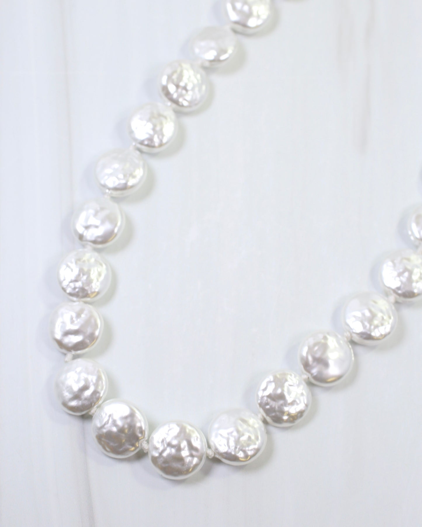 Alison Coin Pearl Necklace Cream