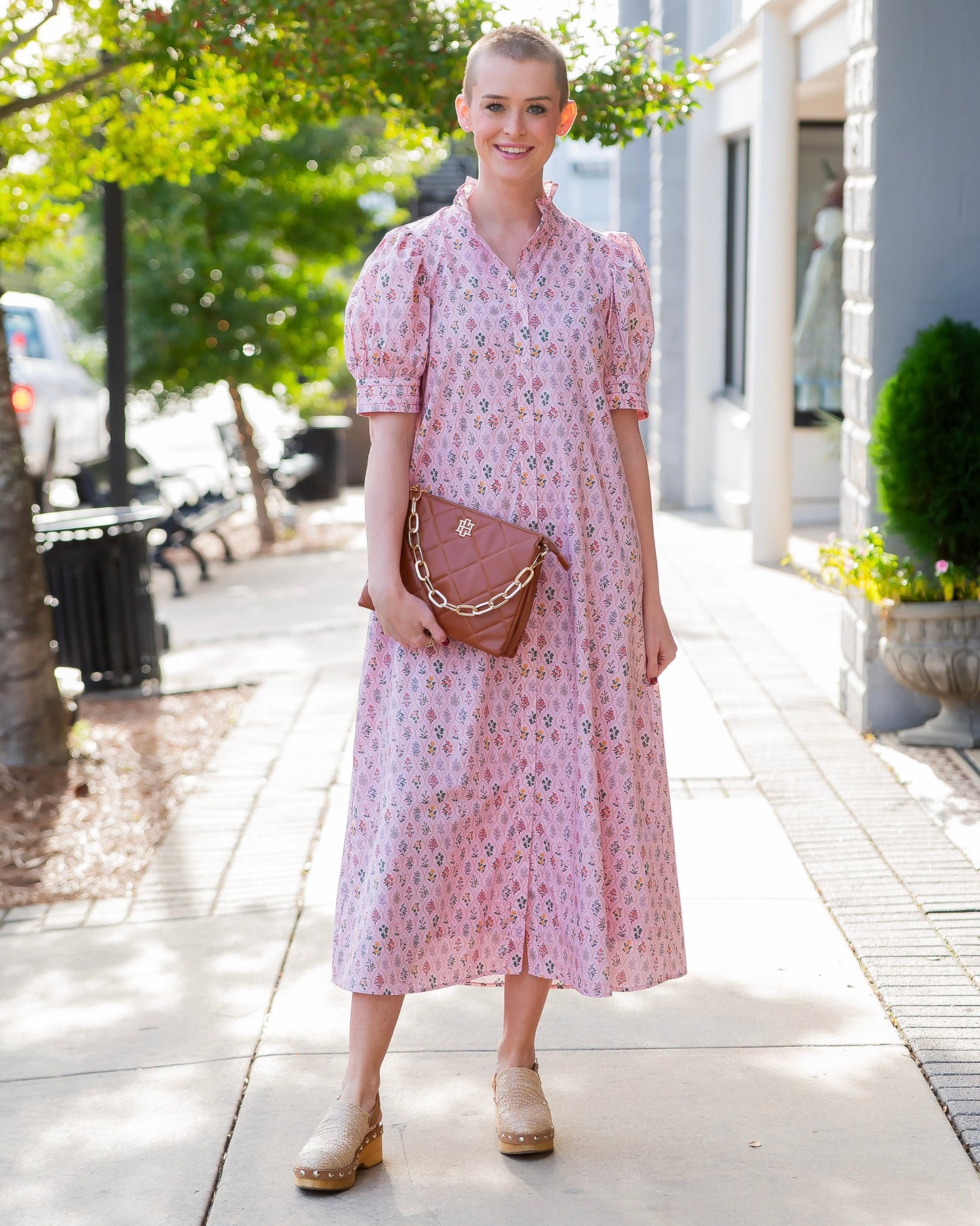 Ramona Floral Print Button Down Dress