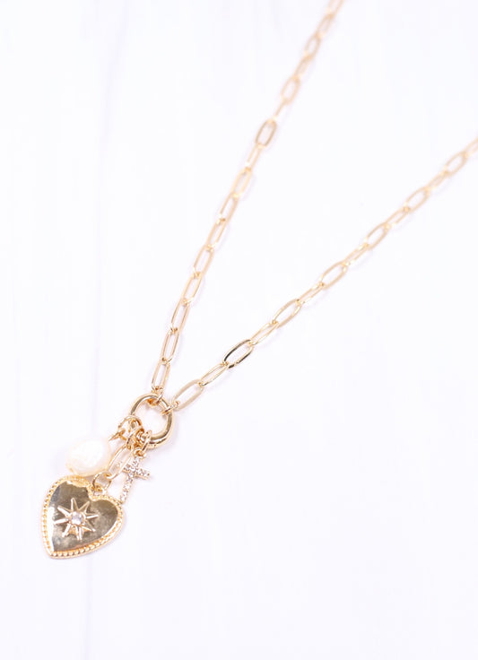 Dalton Charm Necklace GOLD - Caroline Hill